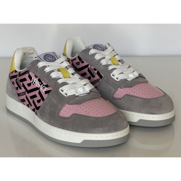 Versace Greca Womens Medusa Pink/Yellow/Gray Sneakers 10.5...
